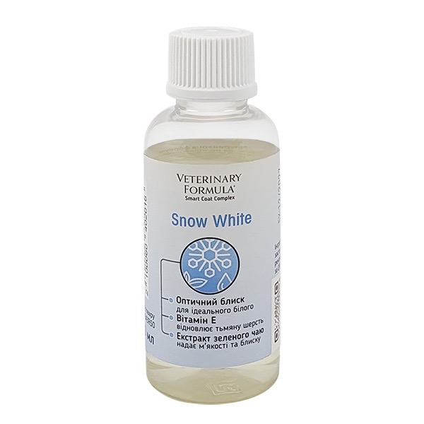 Шампунь для собак і котів з білою шерстю Veterinary Formula Snow White Shampoo, 50 мл