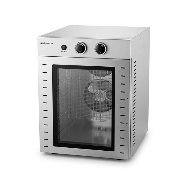 Сушарка для продуктів Grunhelm GFD4012 38,6 л електросушарка для фруктів овочів ягід грибів та інших продуктів 1000 Вт Серебристий